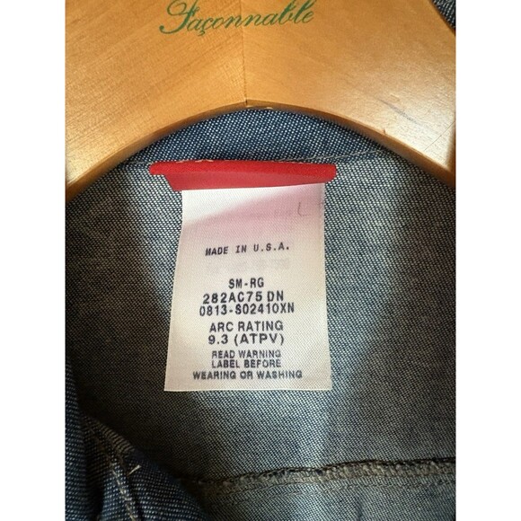 Dickies FR Workrite Denim Fire Resistant Garage Work Shirt ARC 9.3 NWOT Men SZ S - Picture 7 of 16